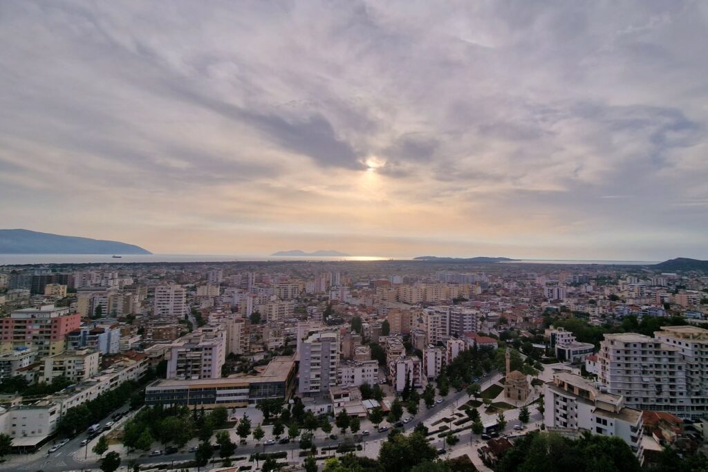View of the city of Vlore from Kuzum Baba