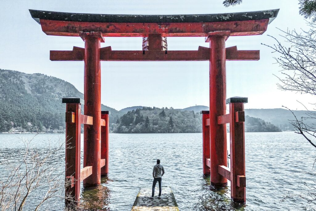 Shinto on a lake near Hakone Japan